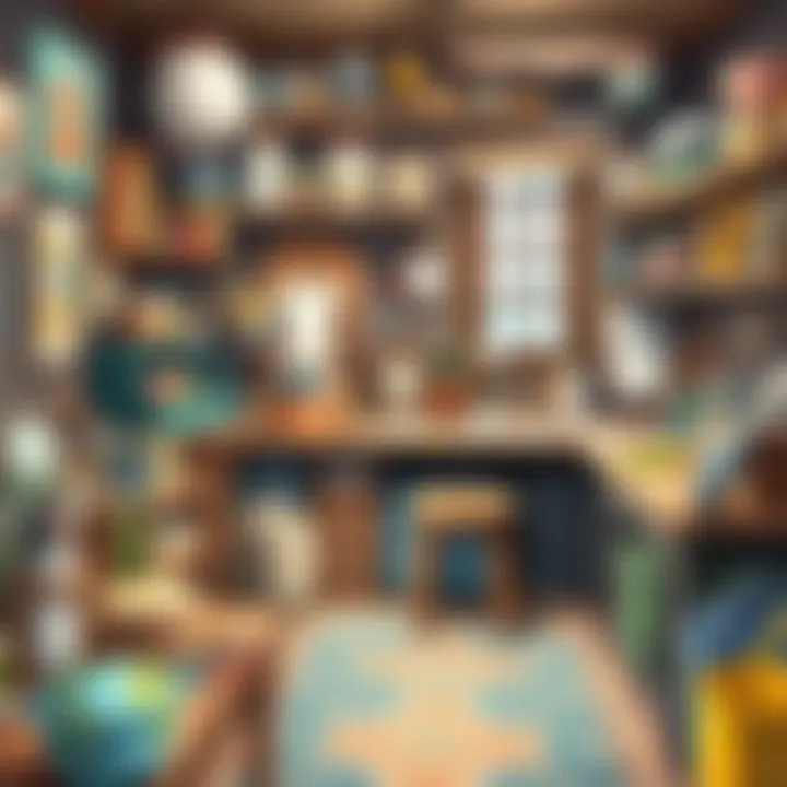 An inviting workspace filled with craft supplies and tools