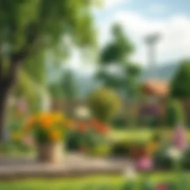 The Tranquility of Gardening A serene landscape representing the tranquility of gardening as a hobby