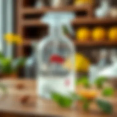 Homemade flea spray preparation with vinegar