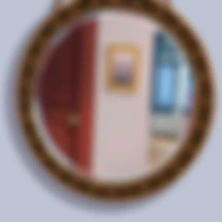 Beautifully cleaned mirror reflecting light