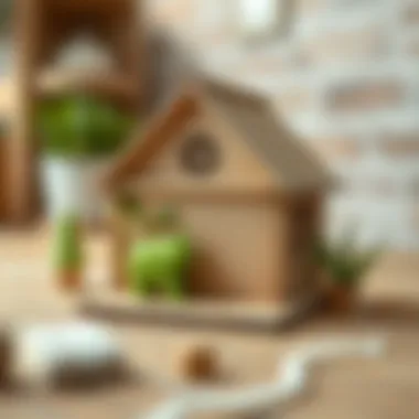 Innovative recycling project with cardboard