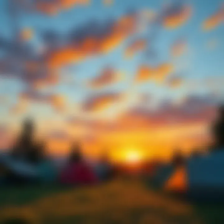 Stunning Sunset at Izmir Camping Ground Stunning sunset view at a camping ground in Izmir