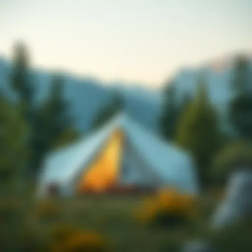 Serene tent camping site surrounded by nature in Izmir