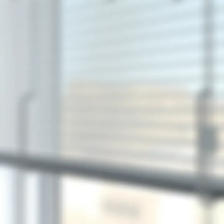 Modern Sheer Venetian Blind Close-up Close-up of a modern sheer venetian blind