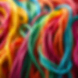 A vibrant array of colorful paper cords ready for crafting