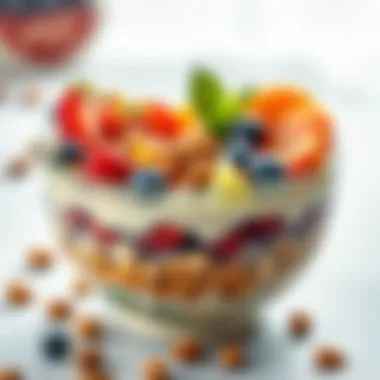Vibrant Breakfast Bowl with Fruits and Nuts Colorful breakfast bowl filled with fresh fruits and nuts