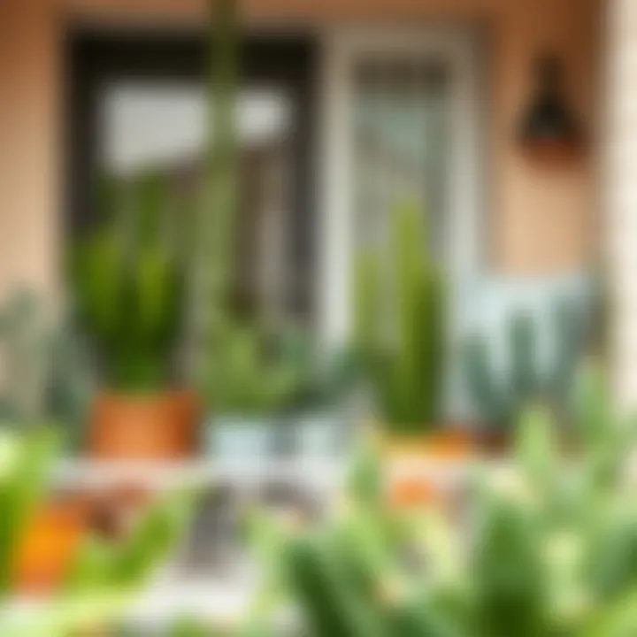 Stylish Balcony Decor with Cacti Beautiful balcony with cacti and desert plants