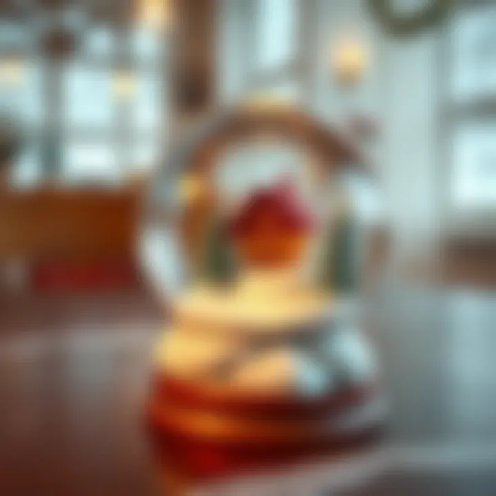 A finished snow globe resting on a table, radiating charm and creativity