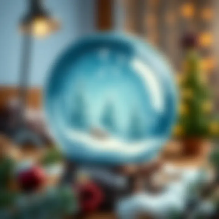 A beautifully crafted snow globe showcasing a winter scene