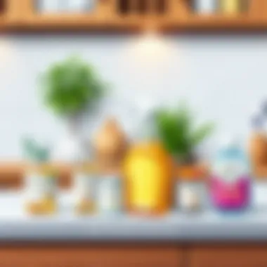 Eco-Friendly Cleaning Solutions Natural cleaning products displayed on a countertop