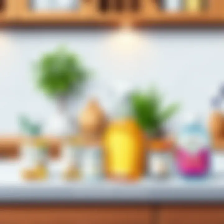 Eco-Friendly Cleaning Solutions Natural cleaning products displayed on a countertop