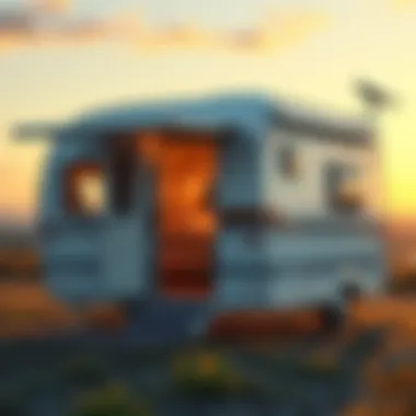 Sleek and modern exterior design of a caravan