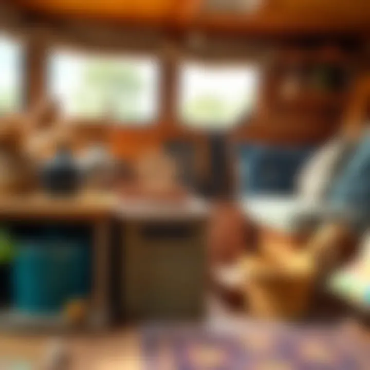 Materials used in caravan construction demonstrating durability and style