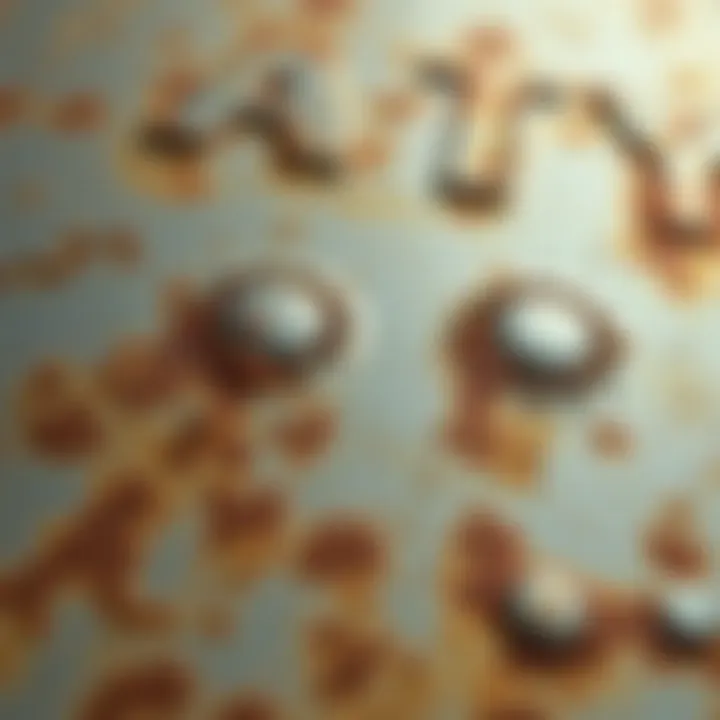 A clean metal surface after rust removal