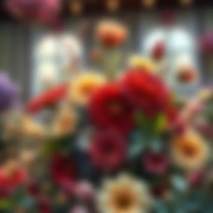 Garden arrangement of November flowers