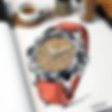 Creative Watch Design Sketch A design sketch illustrating a creative watch concept.