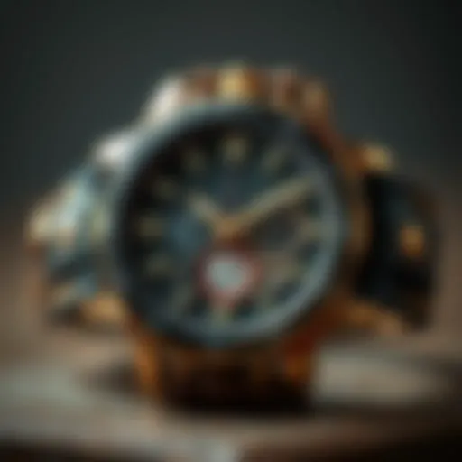 A beautifully crafted watch showcasing unique design elements and materials.