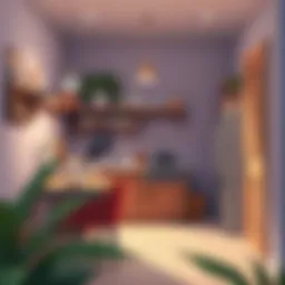 Charming coffee corner in a kitchen with stylish furniture