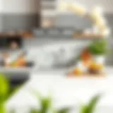 Elegant kitchen countertop arrangement demonstrating efficiency and style