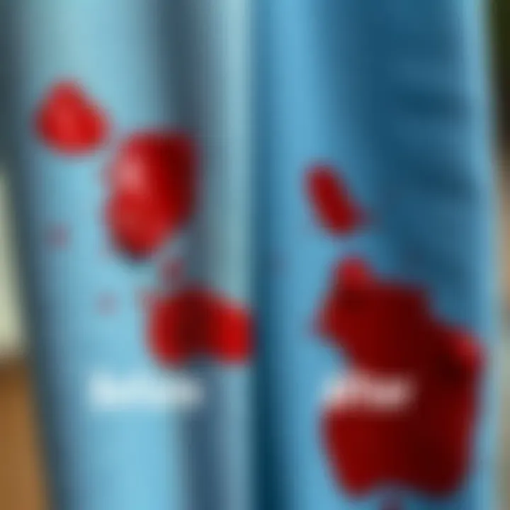 Before and after of stain removal