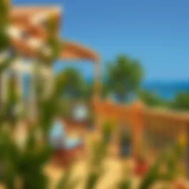 Stylish outdoor space featuring wooden balustrades