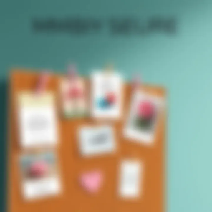 Artistic Designs pinned on Cork Board