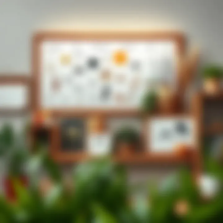 DIY Project Ideas Displayed on Cork Board