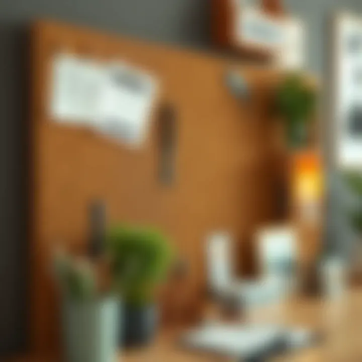 Cork Board as an Organization Tool