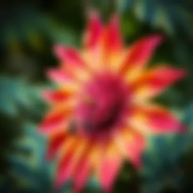 Close-up view of a Kokina flower showcasing its intricate petals and vibrant color.