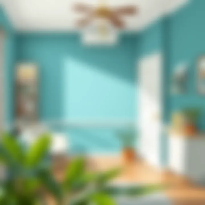 Final touches being applied to a painted room