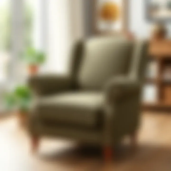 Modern Fabric Armchair Restoration A beautifully restored armchair featuring a modern fabric