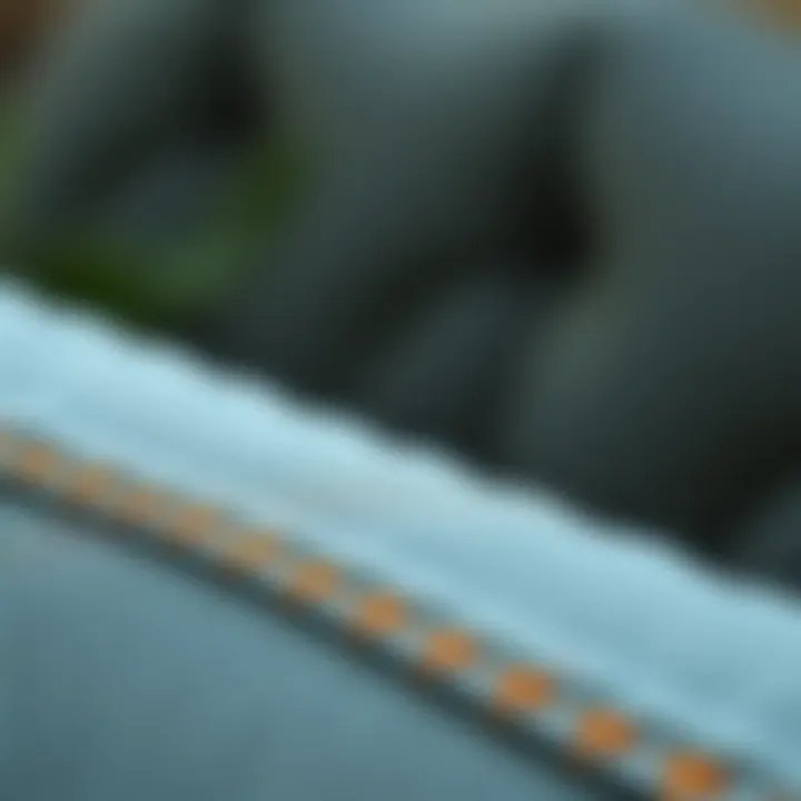 Expert Stitching Techniques A detailed view of stitching techniques on a piece of furniture