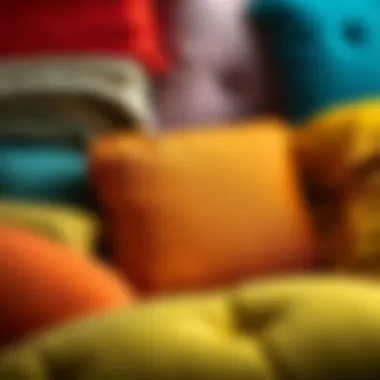 Upholstery Materials Color Palette A vibrant color palette showcasing various upholstery materials