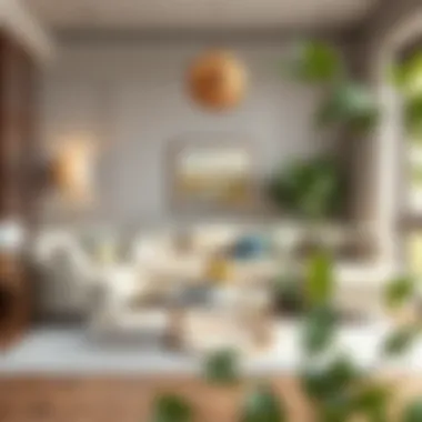 An elegant living room featuring a freshly upholstered sofa