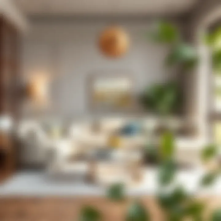 An elegant living room featuring a freshly upholstered sofa