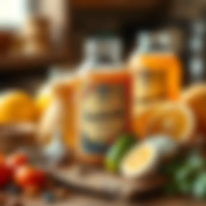 A variety of kombucha flavors and ingredients