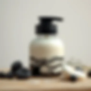 An artistic graphic design utilizing cream and black