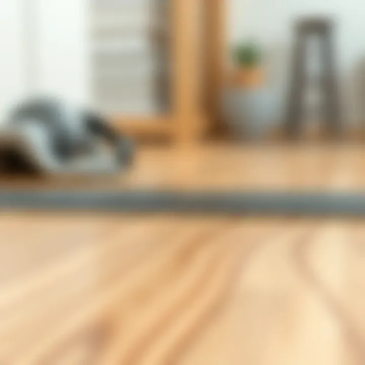 Close-up of a perfectly laid laminate floor highlighting precision and technique.