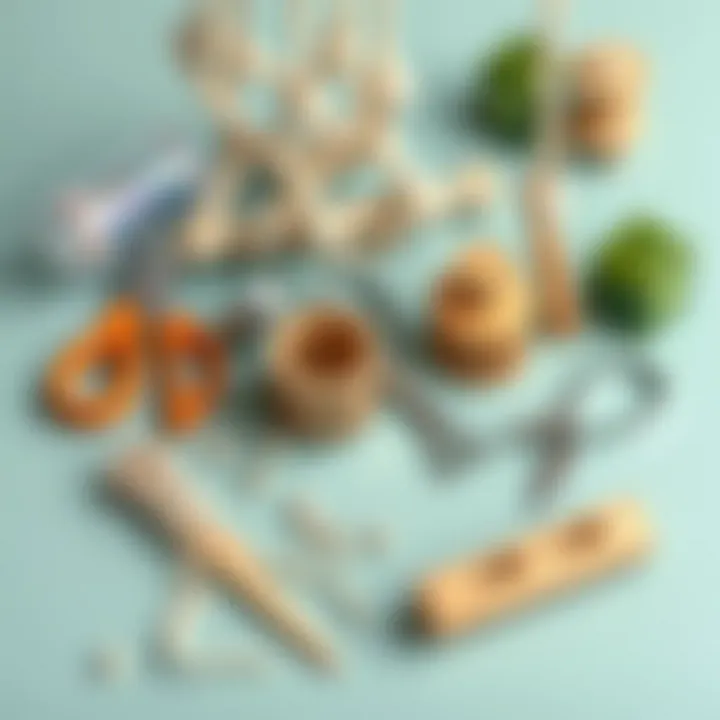 Essential tools and materials for macrame crafting Tools and materials for macrame swing creation