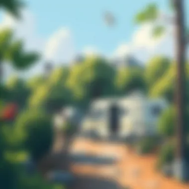 Campsite surrounded by lush greenery in Marmaris