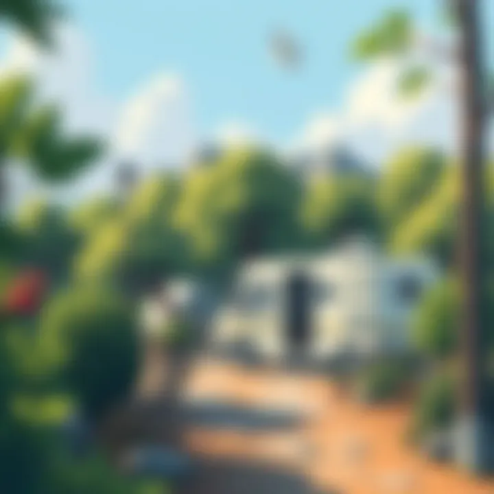 Campsite surrounded by lush greenery in Marmaris