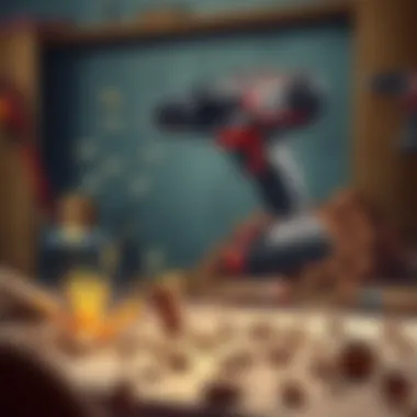 A powerful cordless drill in action