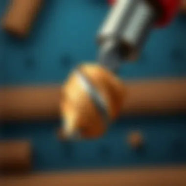 Close-up of a drill bit suitable for woodwork