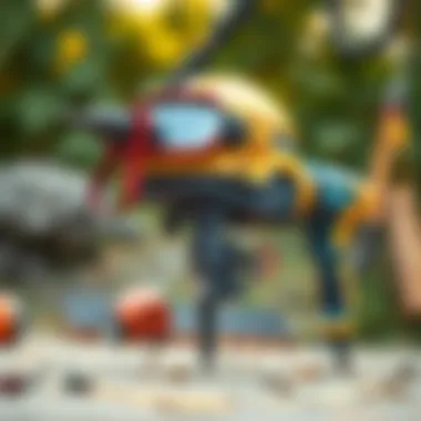 Safety gear used while operating a drill