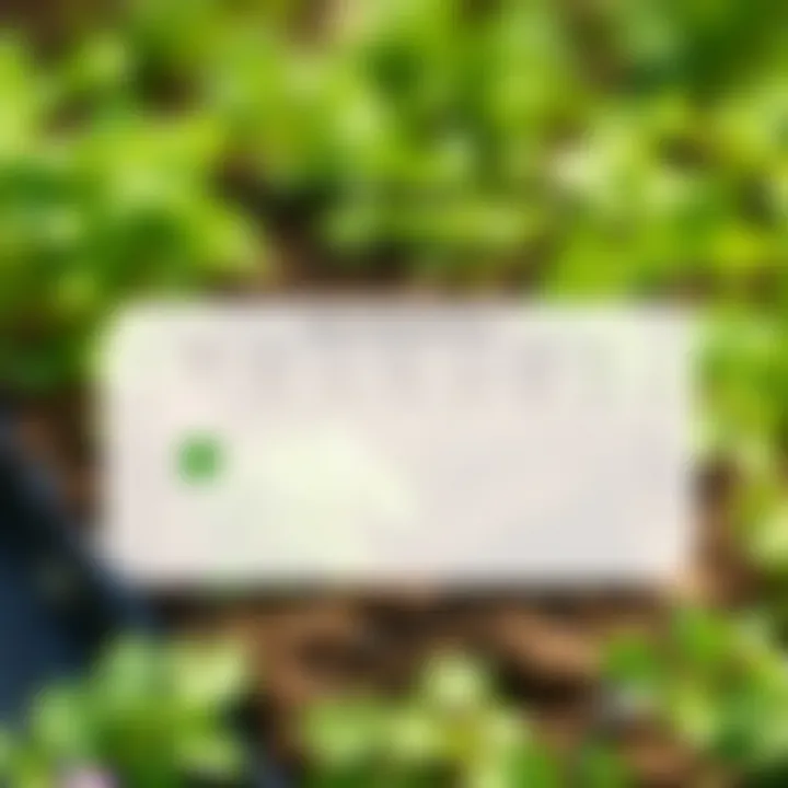 Seasonal calendar indicating the best time to plant parsley