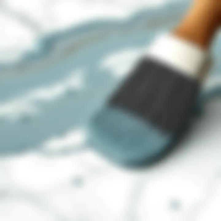 Close-up of paint on marble surface