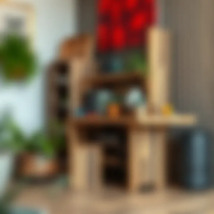 Creative DIY furniture project using reclaimed wood materials