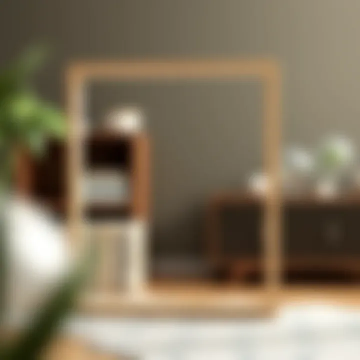 A contemporary frame design showcasing unique geometric patterns.