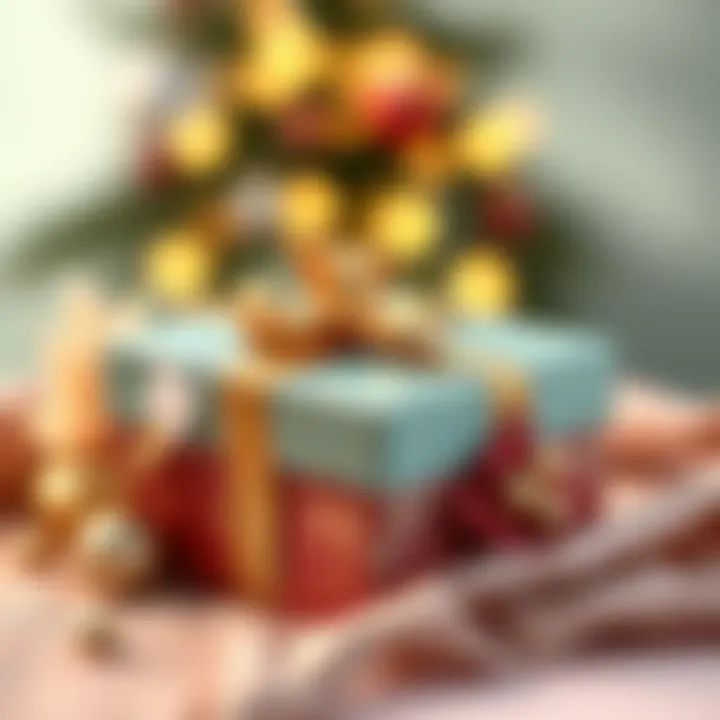 Chic Modern Gift Presentation Stylish modern gift wrapped in elegant paper