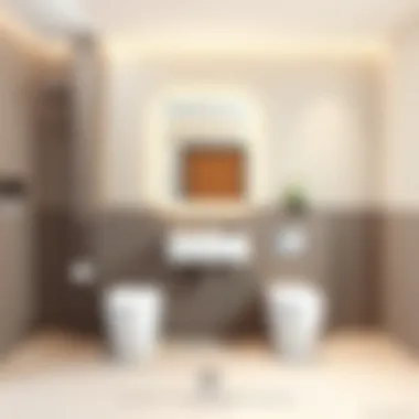 Contemporary Hilton bathroom design showcasing sleek lines and modern fixtures